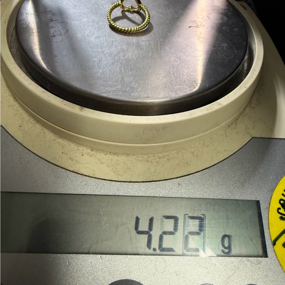 David Yurman 18K Yellow Gold Diamond Open Heart Ring 54 SZ 7 - Picture 7 of 9